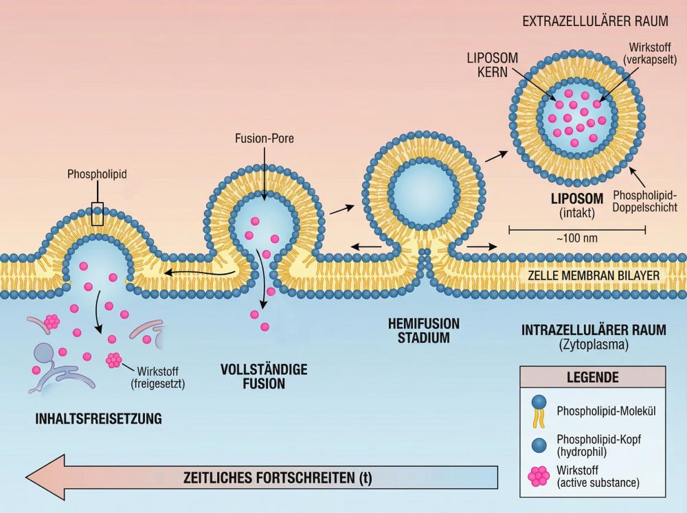 Liposomale Freisetzung der Nährstoffe in der Zelle