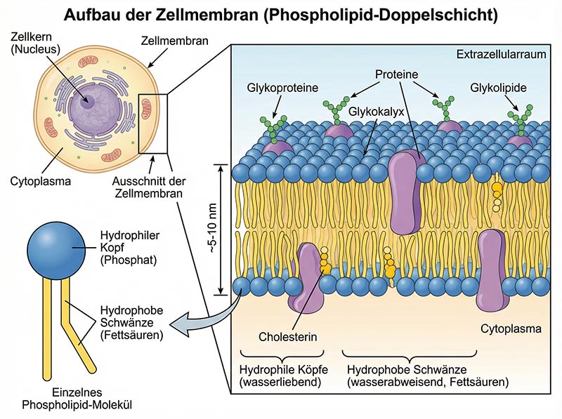 Phospholipide in der Zellmembran
