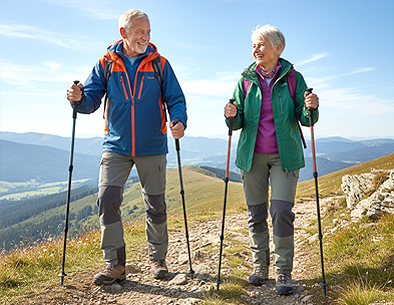 Senioren beim Wandern