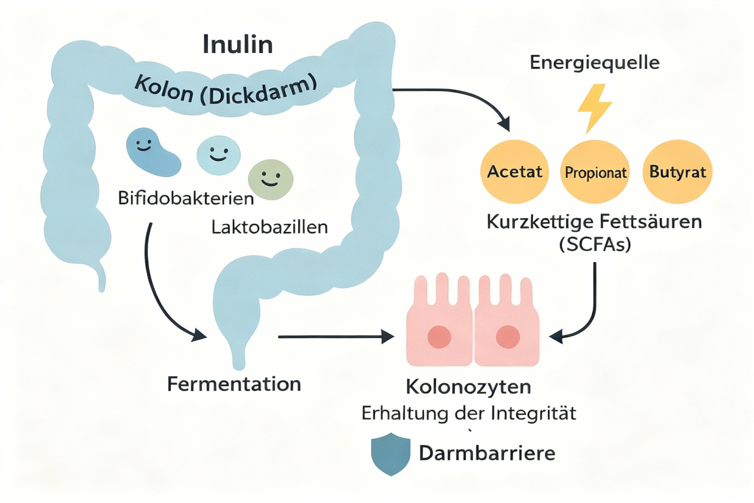Wirkung Inulin im Darm